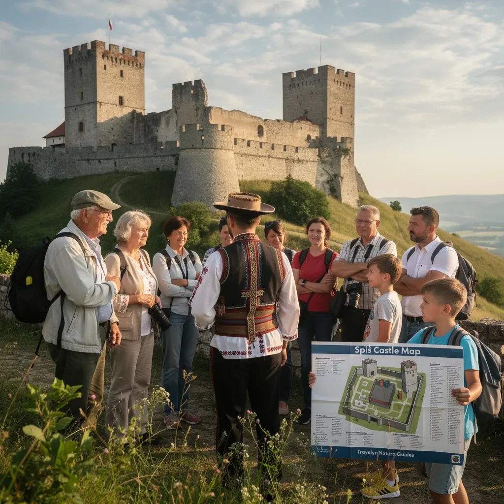 Malebná krajina Slovenska s horskými vrcholmi a zelenými dolinami.